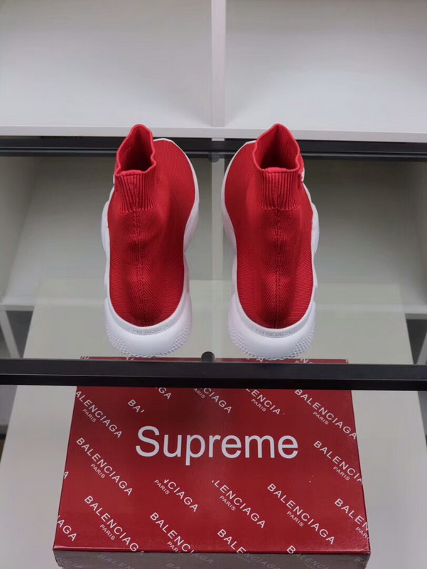 Balenciaga X Supreme Speed Runner Sock Red for sale